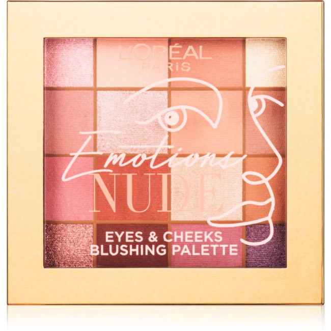 L Or Al Emotions Nude Eyes Cheeks Blushing Palette
