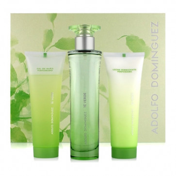 Adolfo Domínguez Lote TÉ VERDE Eau de toilette Vaporizador 100 ml + Gel de baño 75 ml + Loción corporal 75 ml