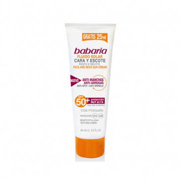 Babaria Crema Solar Cara y Cuello Antimanchas SPF50+ 75 ml