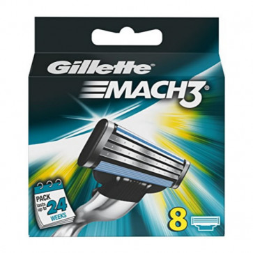 Gillette MACH 3 Cuchillas de Recambio 8 u