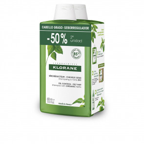 Klorane Lote Séboréducteur - Cheveux Gras Shampoingt à l'Ortie Bio Set para el cuidado del cabello