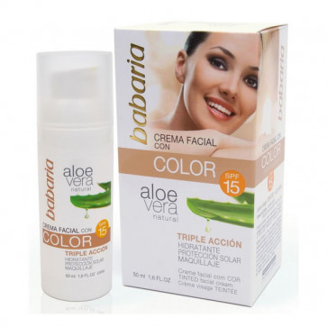 Babaria Aloe Crema Facial con Color SPF15 50 ml