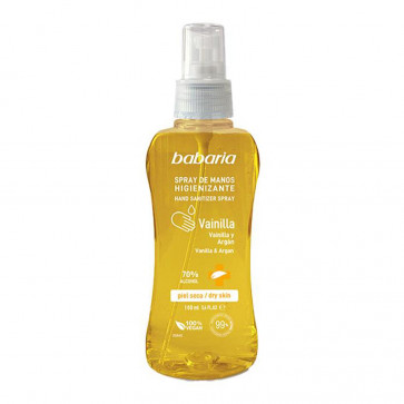 Babaria Vainilla y Argan Gel de Manos Higienizante Spray Piel seca Gel higienizante de manos 100 ml