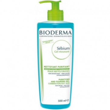 Bioderma Sebium Gel Moussant Nettoyant Purifiant Peaux mixtes et grasses Bagnoschiuma 500 ml