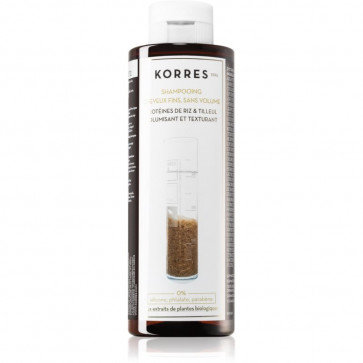 Korres Champu de Proteína de Arroz y tilo para Cabello Fino 250 ml