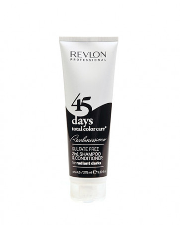 Revlon 45 DAYS 2in1 Shampoo & Conditioner For Radiant Darks Champú y Aconcionador Cabellos Teñidos 275 ml	