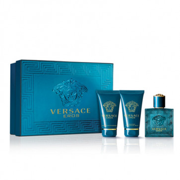 Versace Lote EROS Eau de toilette Vaporizador 50 ml + Gel de baño 50 ml + Aftershave Bálsamo 50 ml