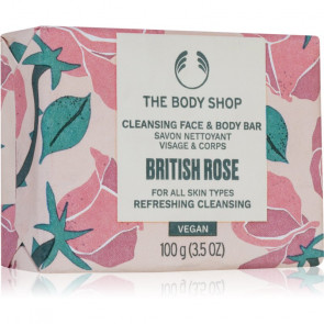 The Body Shop British Rose Cleasing Face & Body Savon Pastilla de jabón 100 g