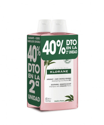 Klorane Lote Apaisant-Cuir Chevelu Sensible Shampoing Pivoine Bio Set para el cuidado del cabello