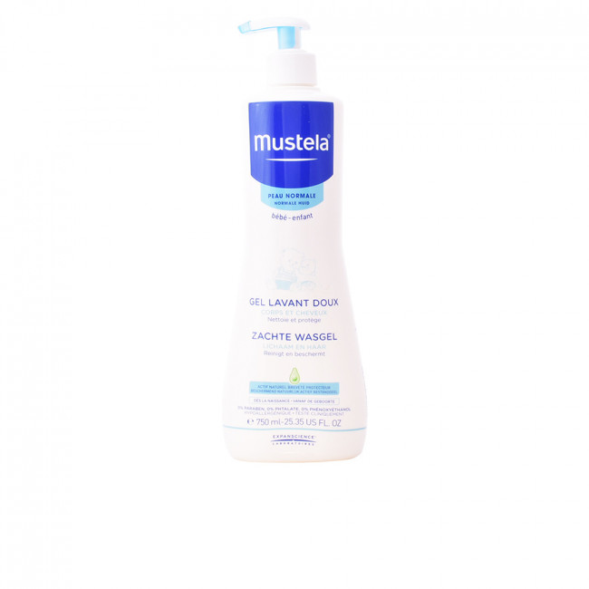 Mustela BEBE Gentle Cleansing Gel Hair and Body Gel de ducha 750 ml