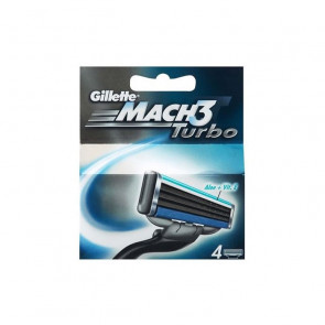 Gillette MACH 3 TURBO Cuchillas de Recambio 4 u