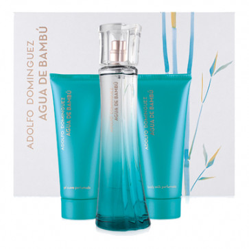 Adolfo Domínguez Lote AGUA DE BAMBÚ Eau de toilette Vaporizador 100 ml + Gel de baño 100 ml + Loción corporal 100 ml