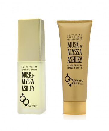 Alyssa Ashley Lote MUSK Eau de toilette Vaporizador 100 ml + Loción corporal y de manos 250 ml