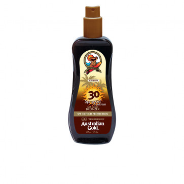 Australian Gold Sunscreen SPF30 Spray Gel with Instant Bronzer 237 ml