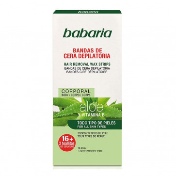 Babaria Aloe Bandas de Cera Depilatória Corpo