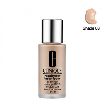 Clinique REPAIRWEAR Laser Focus All-Smooth Makeup SPF 15 Shade 03 Maquillaje reparador de arrugas