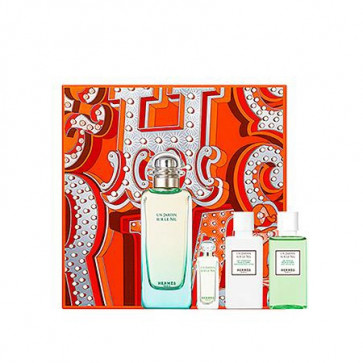 Hermès Lote UN JARDIN SUR LE NIL Eau de toilette Vaporizador 100 ml + Loción corporal 40 ml + Vaporizador de bolsillo 15 ml