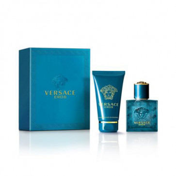 Versace Lote EROS Eau de toilette Vaporizador 100 ml + Gel de baño 100 ml + Neceser