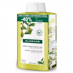 Klorane Lote Légèreté. Cheveux Normaux À Gras Shampoing au Cédrat Set para el cuidado del cabello