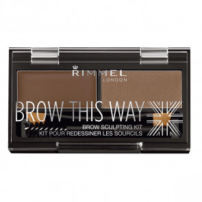 Rimmel BROW THIS WAY eyebrow sculpting kit 003 Dark Brown