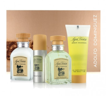 Adolfo Domínguez Lote AGUA FRESCA Eau de toilette Vaporizador 120 ml + Gel de baño 100 ml + Aftershave Bálsamo 100 ml + Desodorante