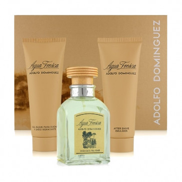 Adolfo Domínguez Lote AGUA FRESCA Eau de toilette Vaporizador 120 ml + Gel de baño 75 ml + Aftershave Bálsamo 75 ml