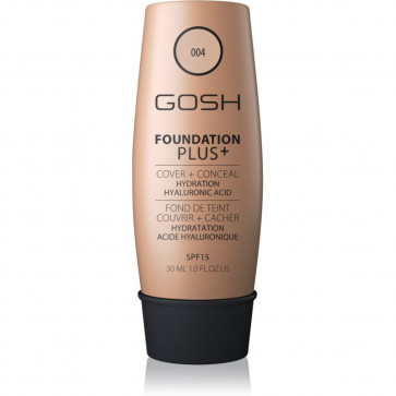 Gosh Foundation Plus+ Cover & Conceal SPF15 - 004 Natural 30 ml