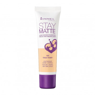 Rimmel STAY MATTE Liquid Mousse Foundation 103 True Ivory 30 ml