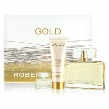 Roberto Verino Lote GOLD Eau de parfum Vaporizador 90 ml + Loción corporal 50 ml + mini 4,5 ml